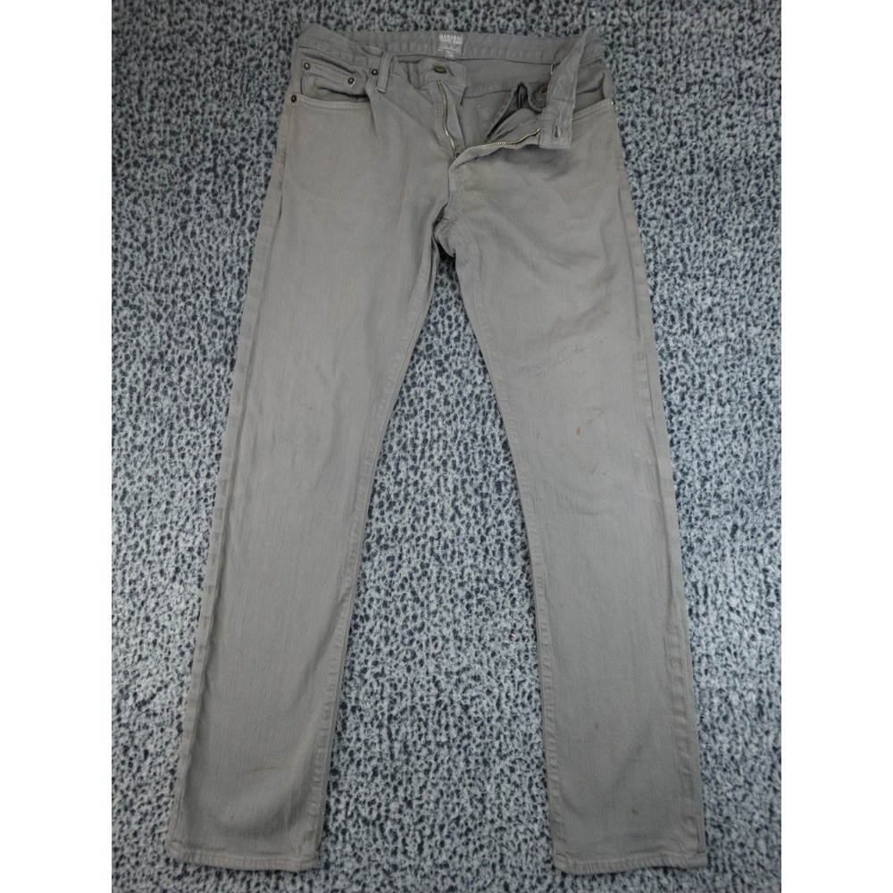 Bonobos Travel Jeans Mens 32x34 Grey Tan‎ Slim Straight Denim Pants Made in USA